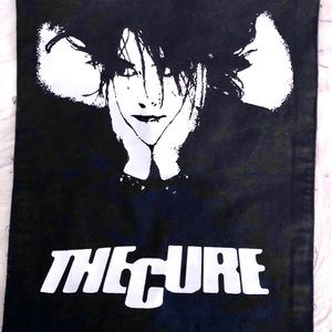 THE CURE Robert Smith face black denim back patch